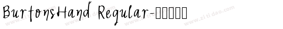 BurtonsHand Regular字体转换